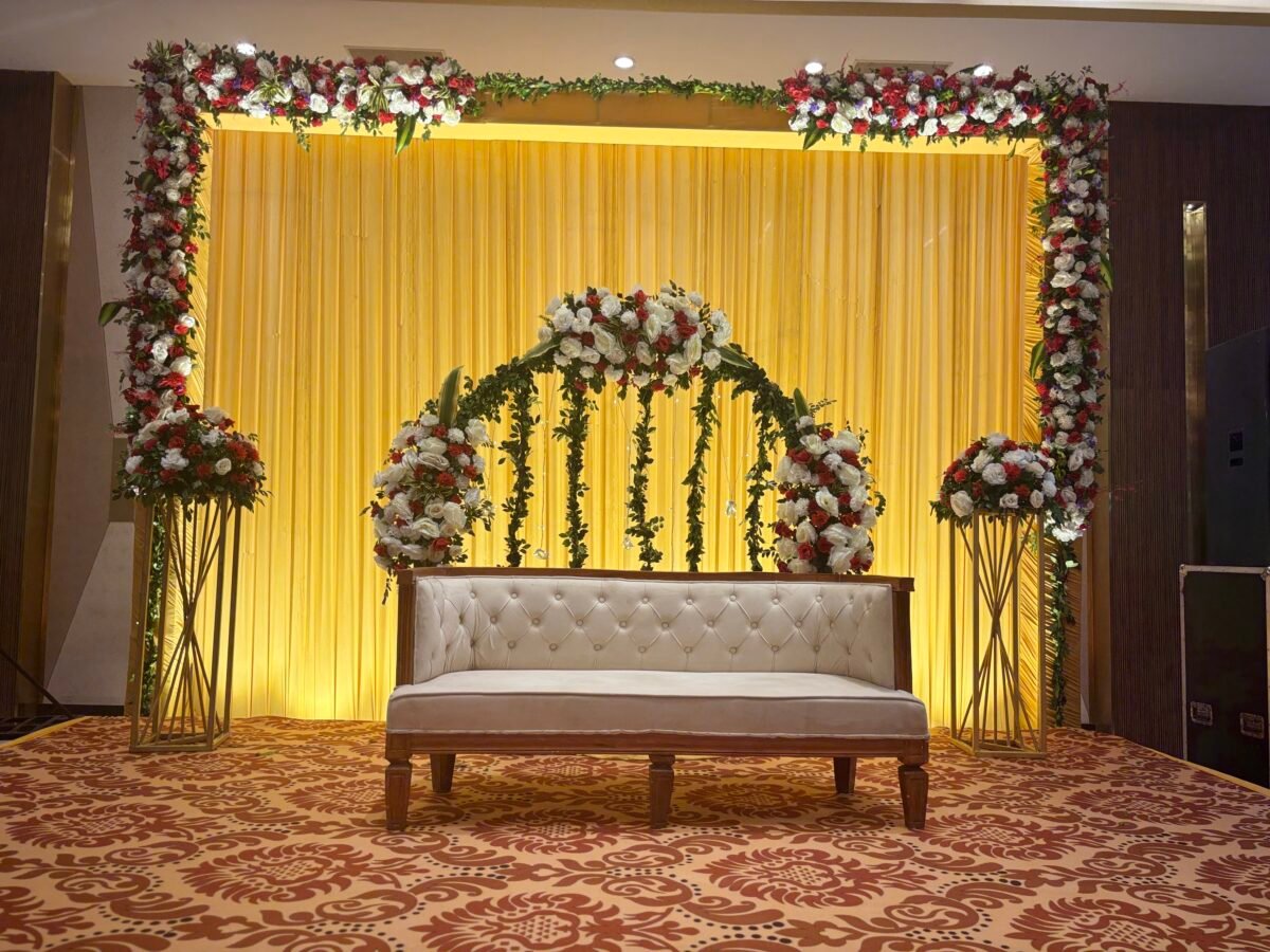 Vibrant Haldi Ceremony & Floral Cabana in Delhi NCR & Gurgaon