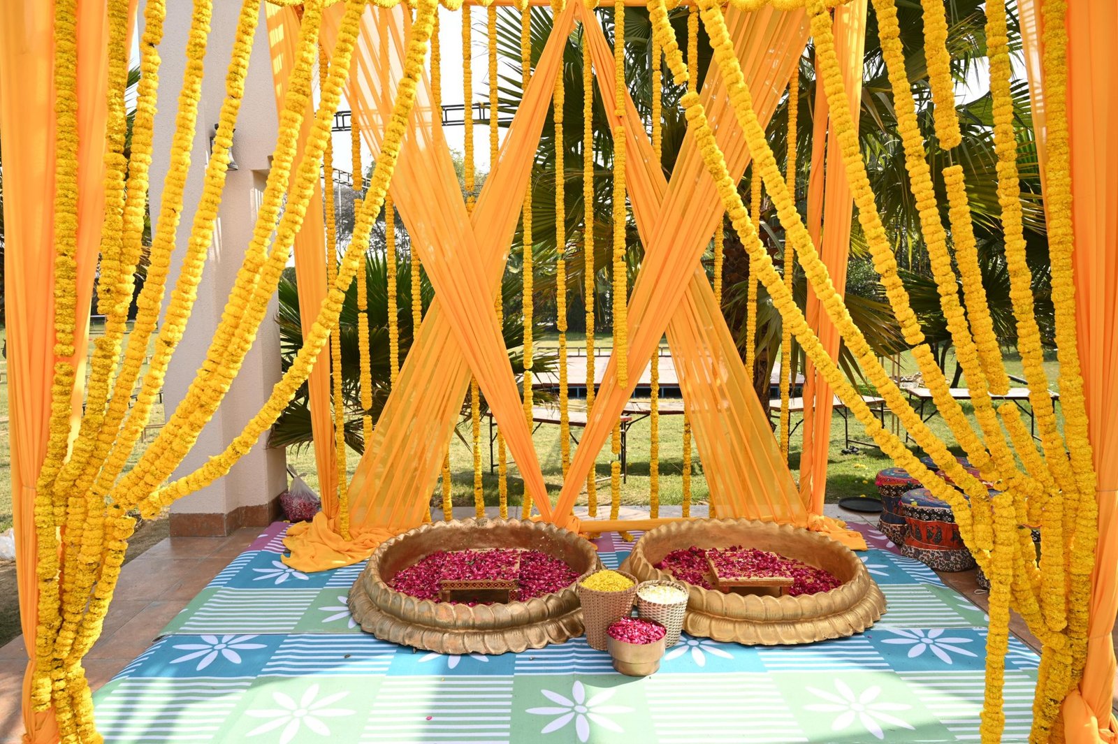 Traditional Floral Haldi Celebration Delhi NCR #06
